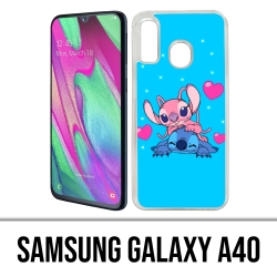 Coque Samsung Galaxy A40 - Stitch Angel Love