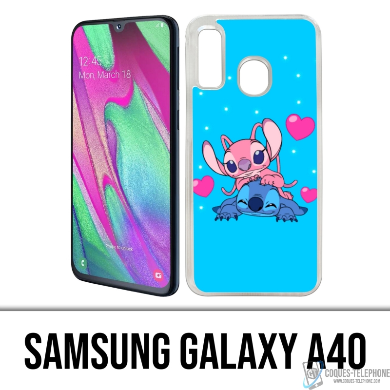 Coque Samsung Galaxy A40 - Stitch Angel Love