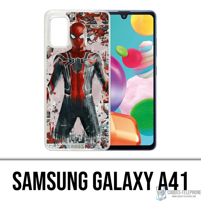 Coque Samsung Galaxy A41 - Spiderman Comics Splash