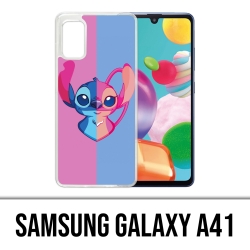 Coque Samsung Galaxy A41 - Stitch Angel Coeur Split