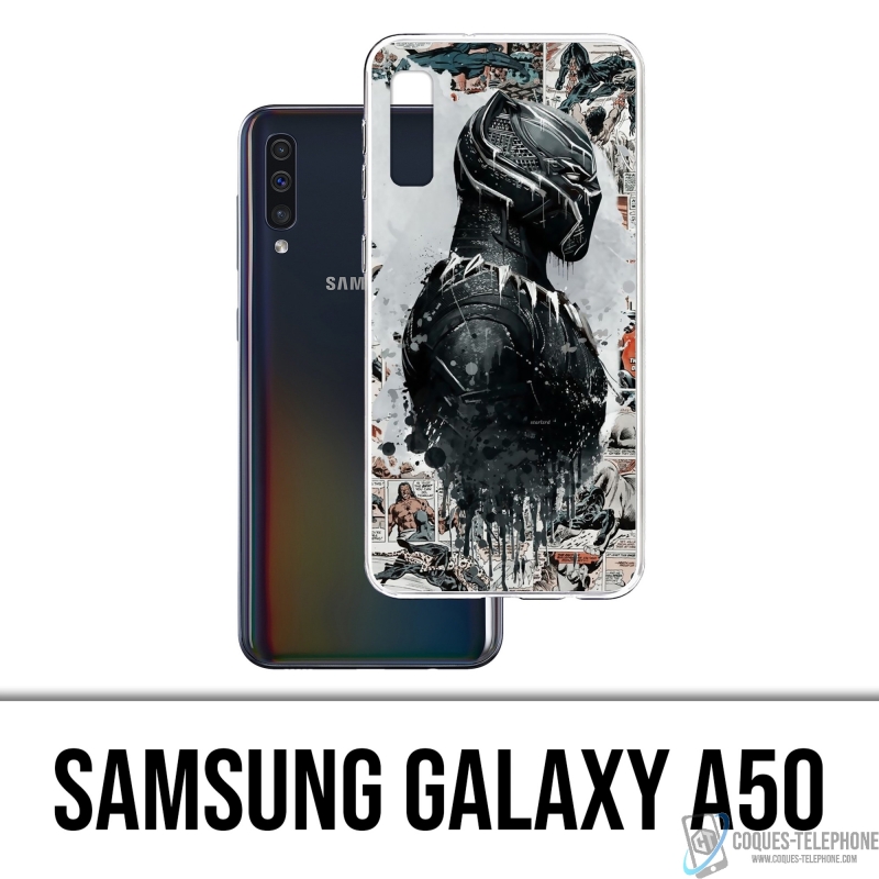 Custodia per Samsung Galaxy A50 - Black Panther Comics Splash