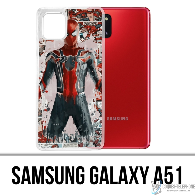 Coque Samsung Galaxy A51 - Spiderman Comics Splash