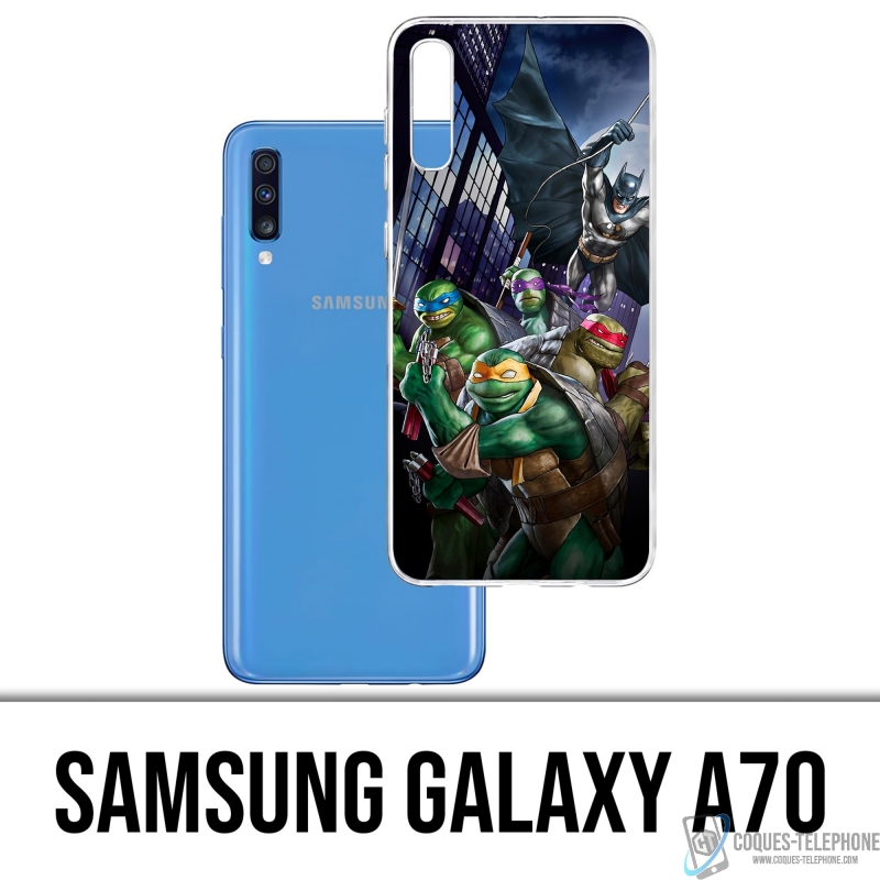 Custodia per Samsung Galaxy A70 - Batman Vs Teenage Mutant Ninja Turtles