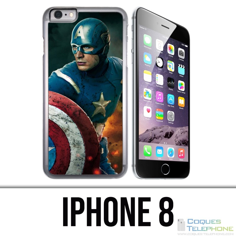 Funda iPhone 8 - Captain America Comics Avengers