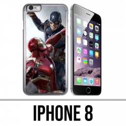 Custodia iPhone 8 Captain America Vs Iron Man Avengers