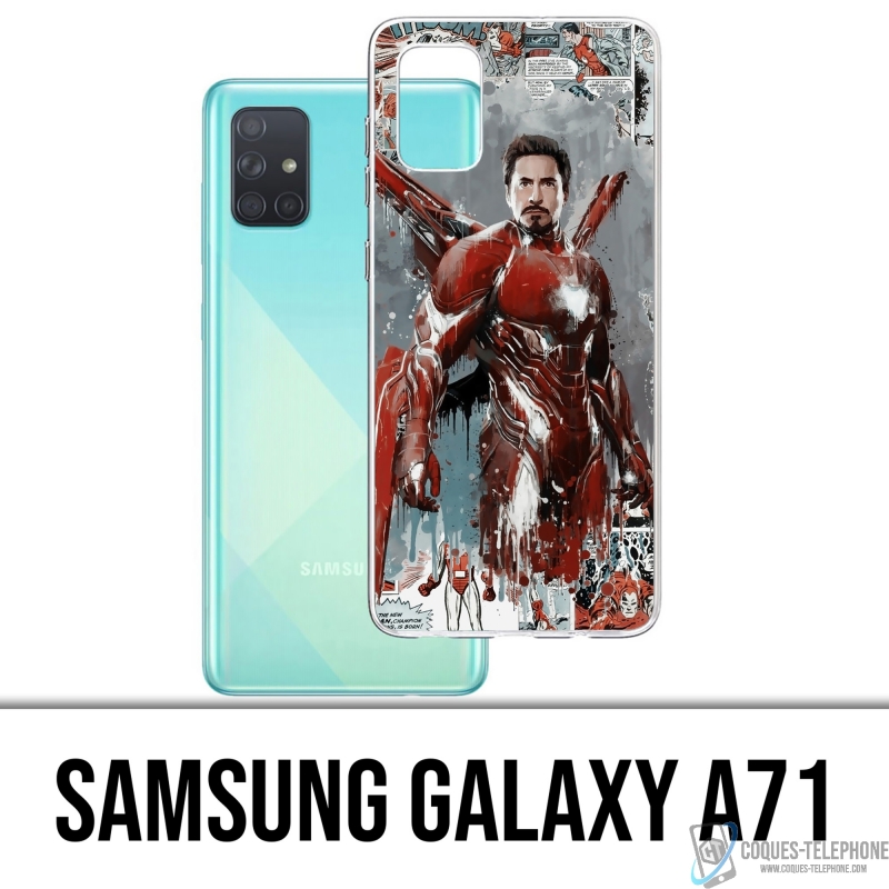 Custodia per Samsung Galaxy A71 - Iron Man Comics Splash