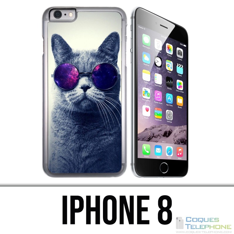 Funda iPhone 8 - Gafas Cat Galaxie