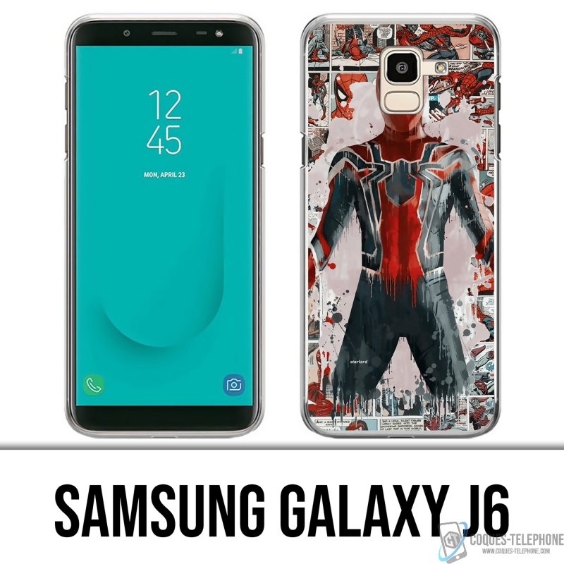 Coque Samsung Galaxy J6 - Spiderman Comics Splash