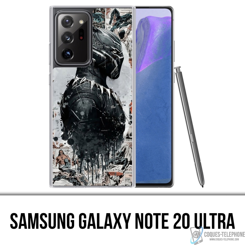 Custodia per Samsung Galaxy Note 20 Ultra - Black Panther Comics Splash