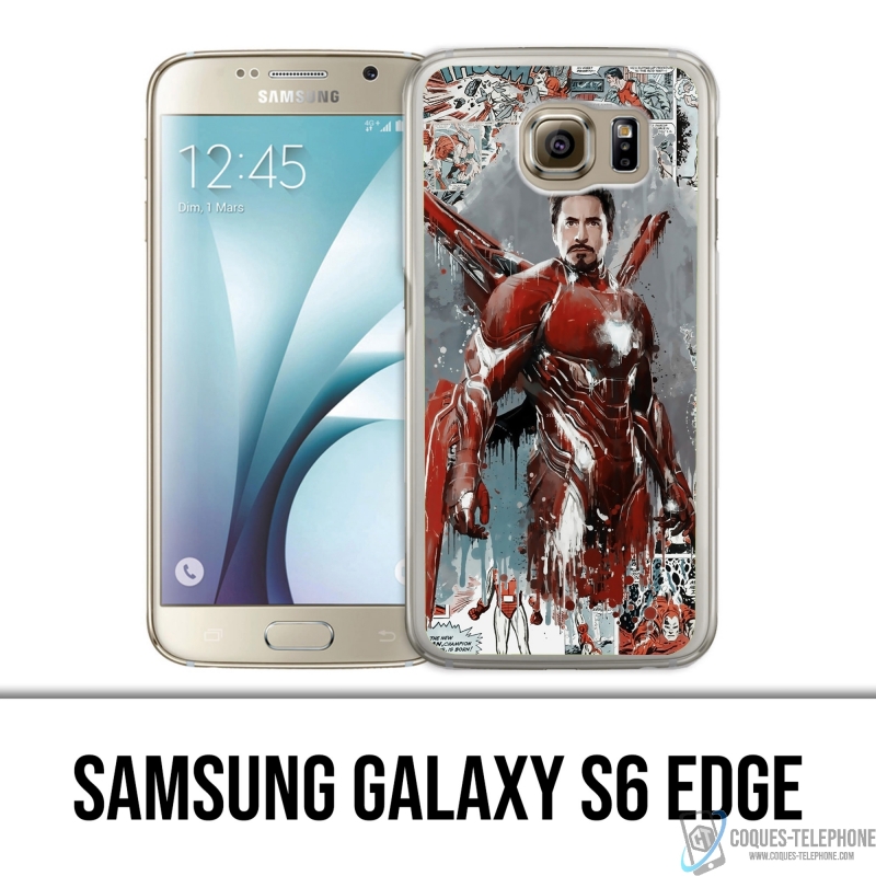 Coque Samsung Galaxy S6 edge - Iron Man Comics Splash