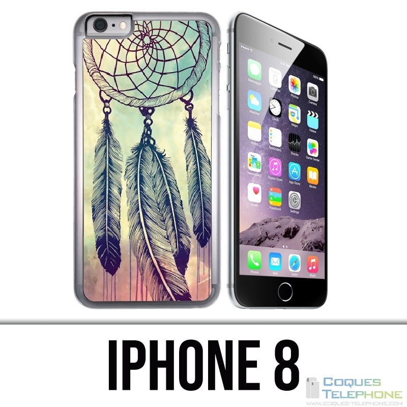 Coque iPhone 8 - Dreamcatcher Plumes