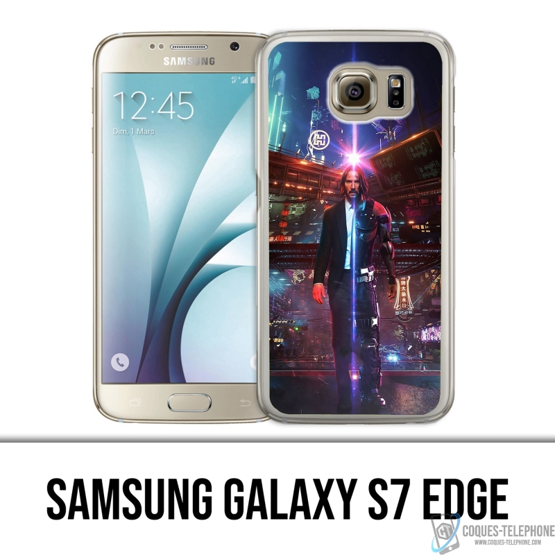 Coque Samsung Galaxy S7 edge - John Wick X Cyberpunk