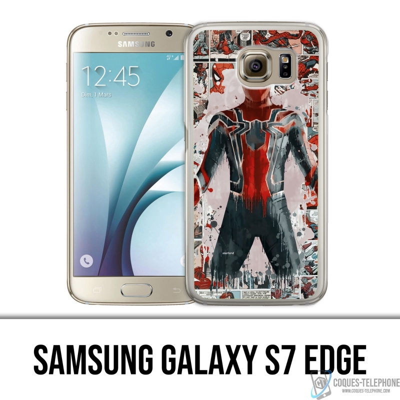 Samsung Galaxy S7 edge case - Spiderman Comics Splash