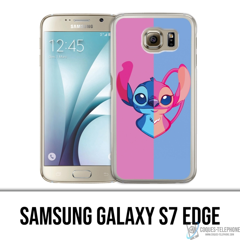 Coque Samsung Galaxy S7 edge - Stitch Angel Coeur Split