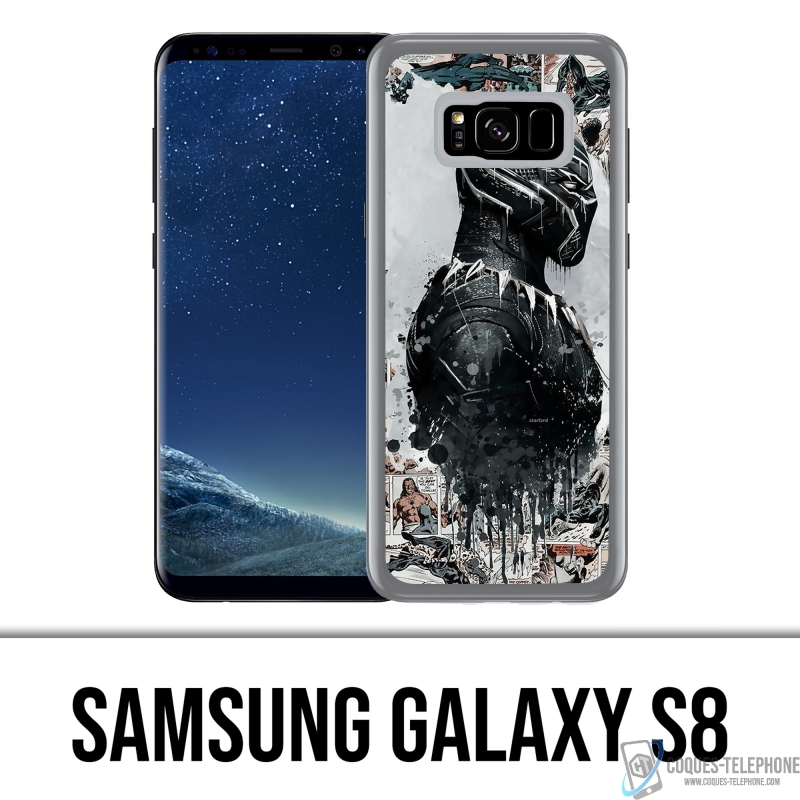 Custodia per Samsung Galaxy S8 - Black Panther Comics Splash