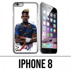 Funda iPhone 8 - Fútbol Francia Pogba Drawing