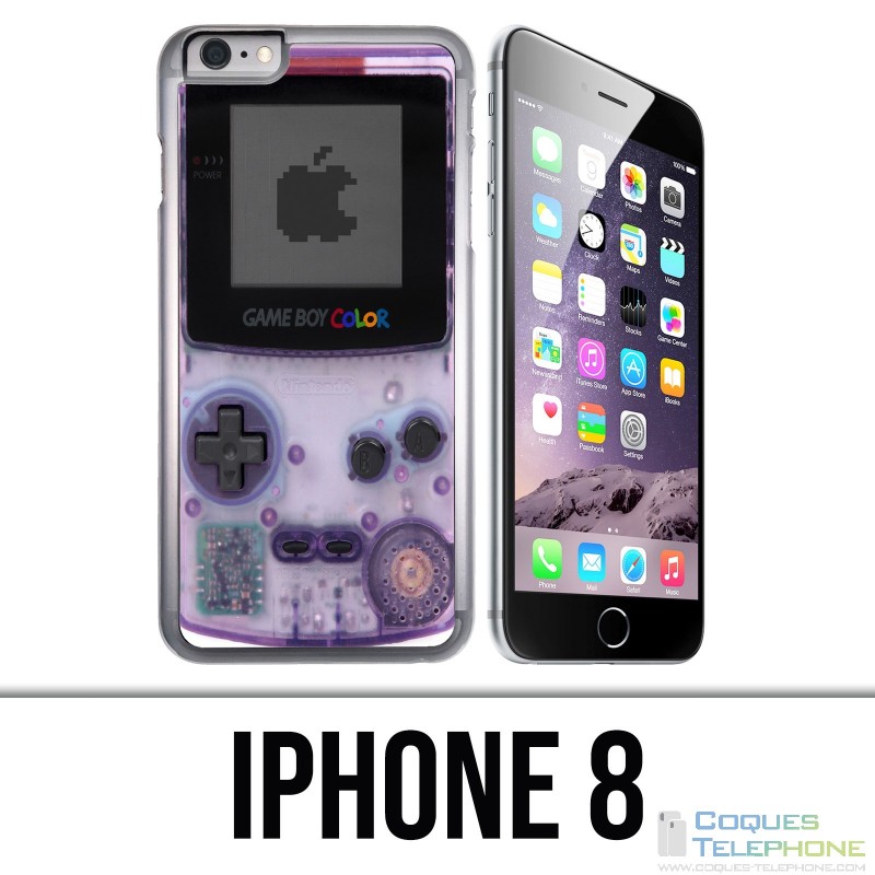 Coque iPhone 8 - Game Boy Color Violet