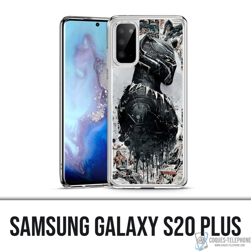 Coque Samsung Galaxy S20 Plus - Black Panther Comics Splash