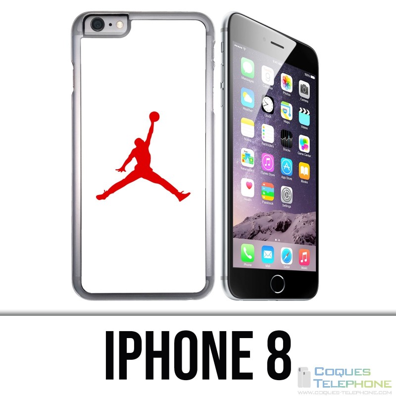 masa arco Continental Funda iPhone 8 - Jordan Basketball Logo White