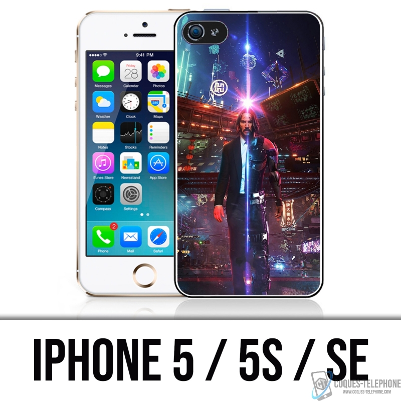 Carcasa para iPhone 5, 5S y SE - John Wick X Cyberpunk