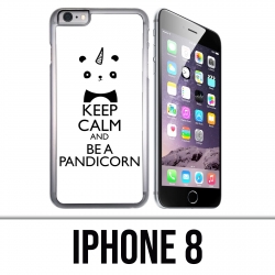Funda iPhone 8 - Keep Calm Pandicorn Panda Unicorn