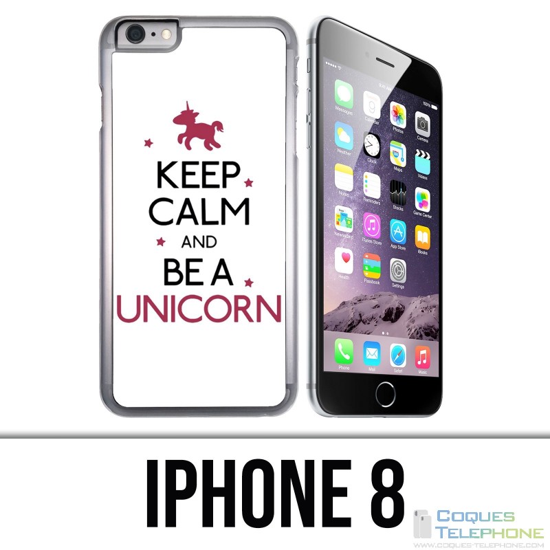Custodia per iPhone 8 - Keep Calm Unicorn Unicorn