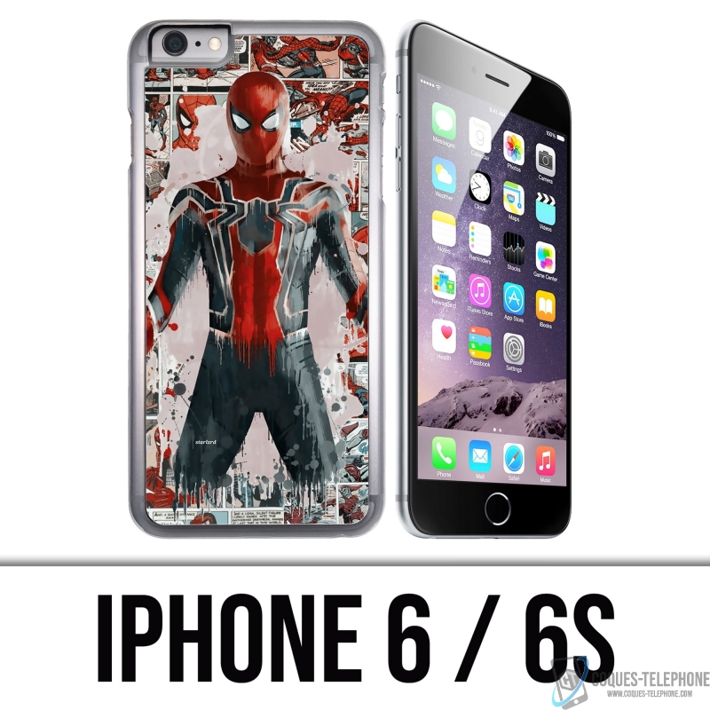 Coque iPhone 6 et 6S - Spiderman Comics Splash