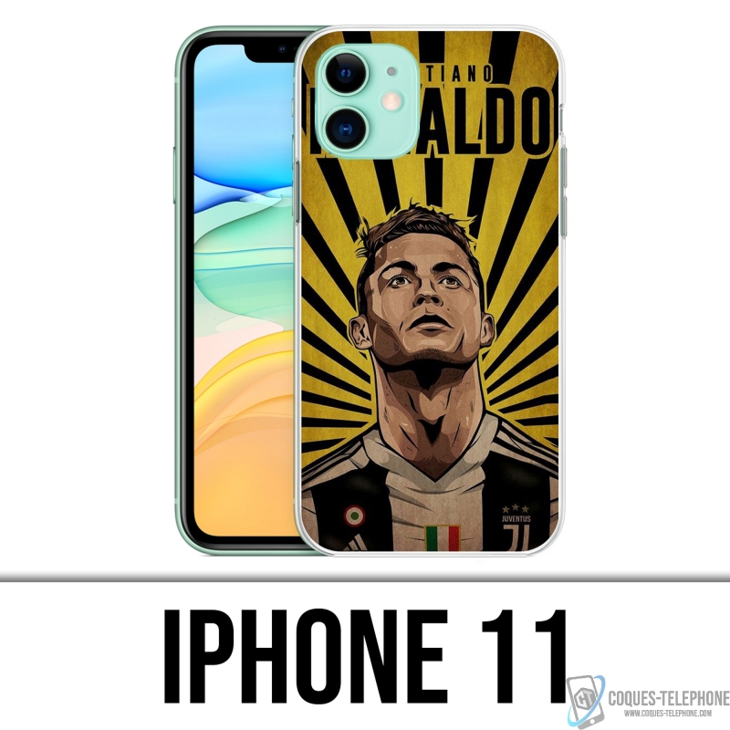 Custodia per iPhone 11 - Poster Ronaldo Juventus