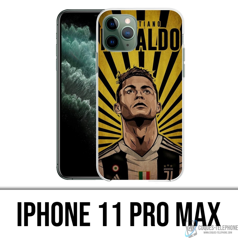 Custodia per iPhone 11 Pro Max - Poster Ronaldo Juventus