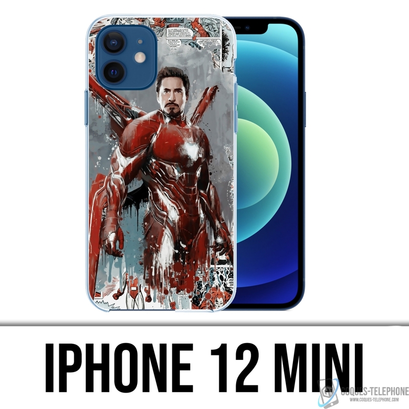 Funda para iPhone 12 mini - Iron Man Comics Splash
