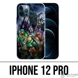 Coque iPhone 12 Pro - Batman Vs Tortues Ninja