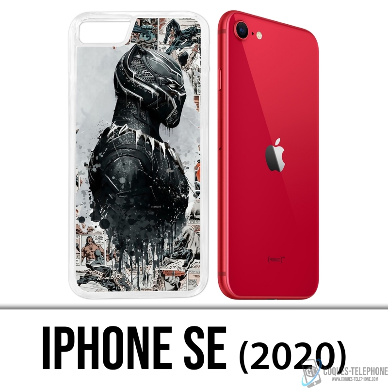 Custodia per iPhone SE 2020 - Black Panther Comics Splash