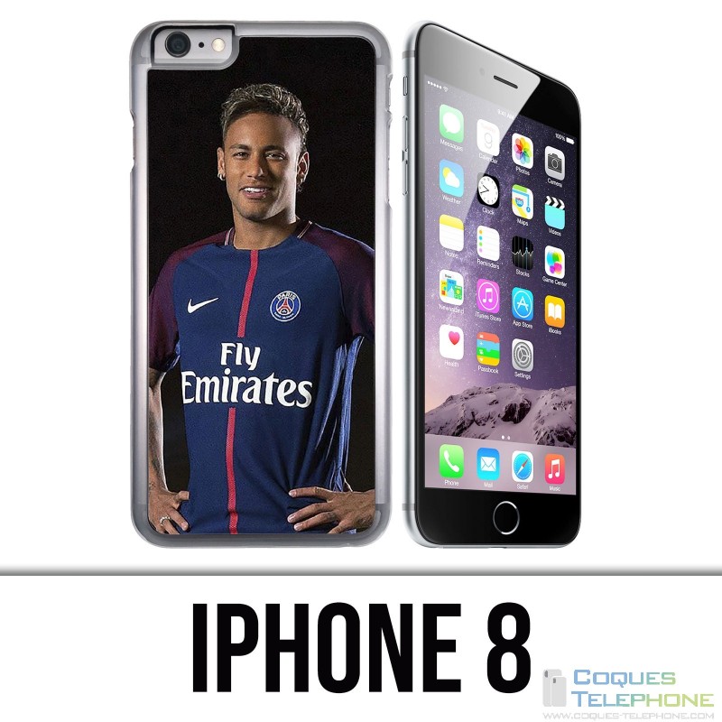 Custodia per iPhone 8 - Neymar Psg Cartoon