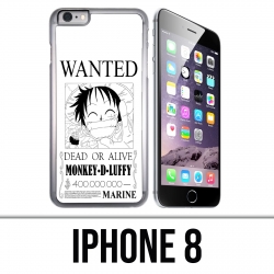 Coque iPhone 8 - One Piece Wanted Luffy