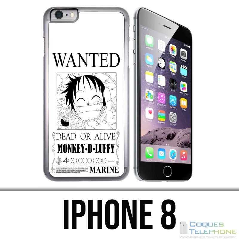 Funda iPhone 8 - One Piece Wanted Luffy