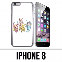 Coque iPhone 8 - Pokémon bébé Evoli évolution