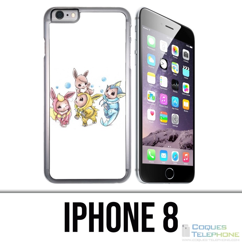 Coque iPhone 8 - Pokémon bébé Evoli évolution