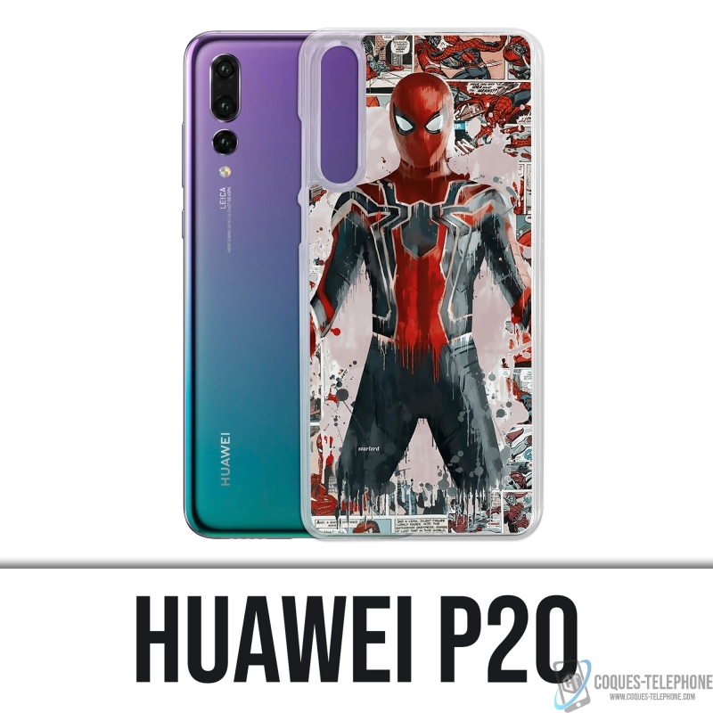 Custodia per Huawei P20 - Spiderman Comics Splash