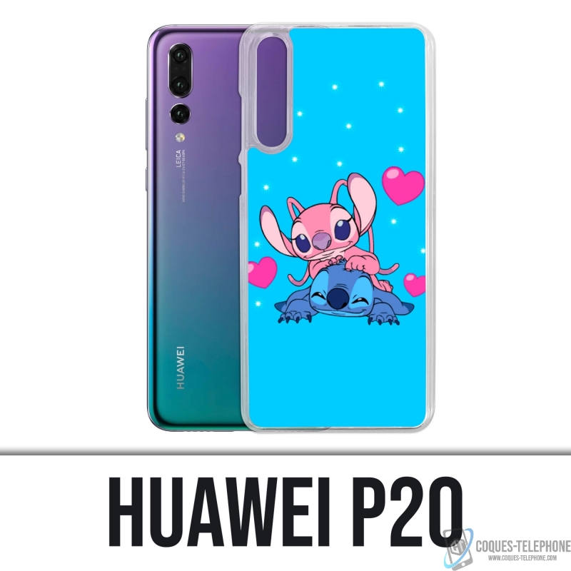 Custodia per Huawei P20 - Stitch Angel Love