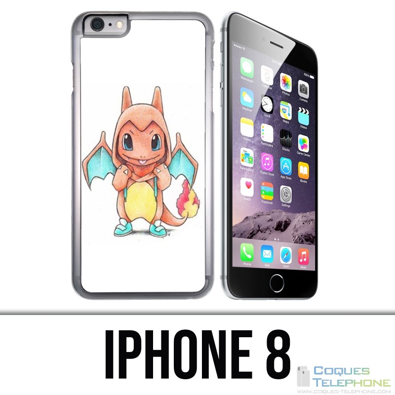 Custodia per iPhone 8 - Baby Pokémon Salameche