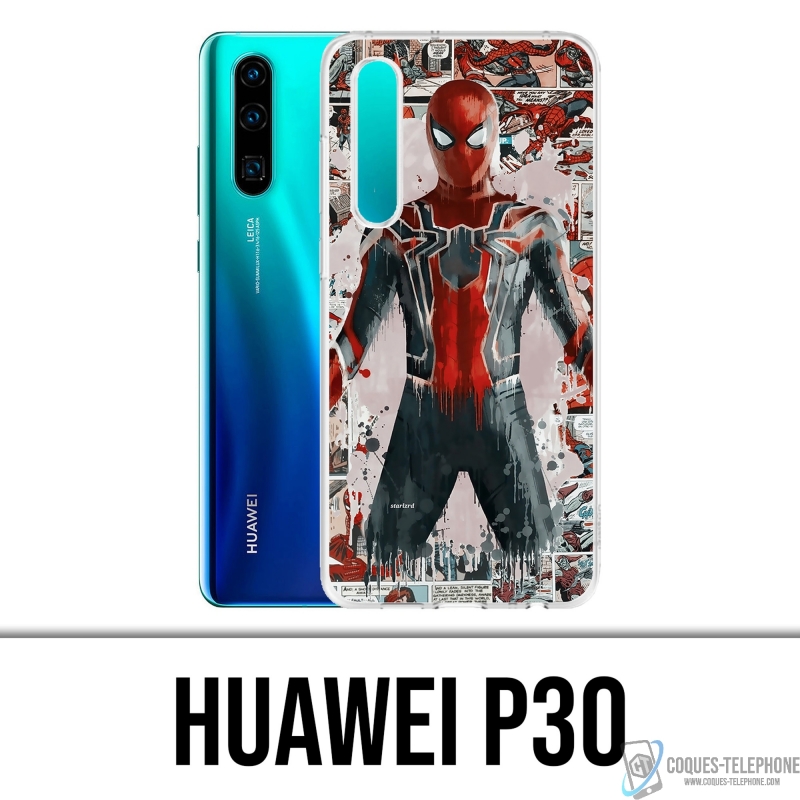 Huawei P30 Case - Spiderman Comics Splash