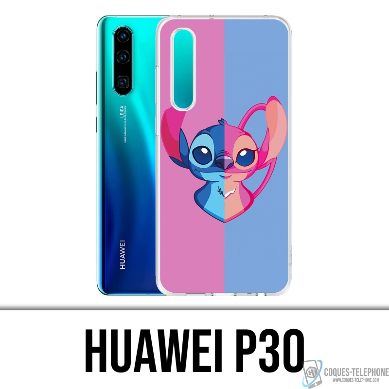 Coque Huawei P30 - Stitch Angel Coeur Split