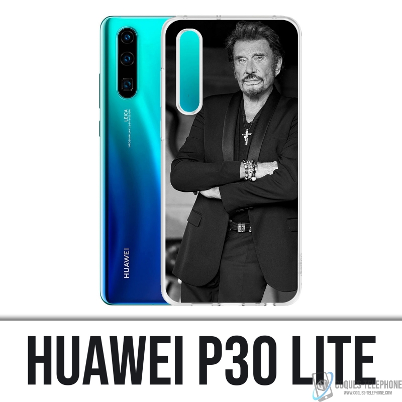 Huawei P30 Lite Case - Johnny Hallyday Schwarz Weiß