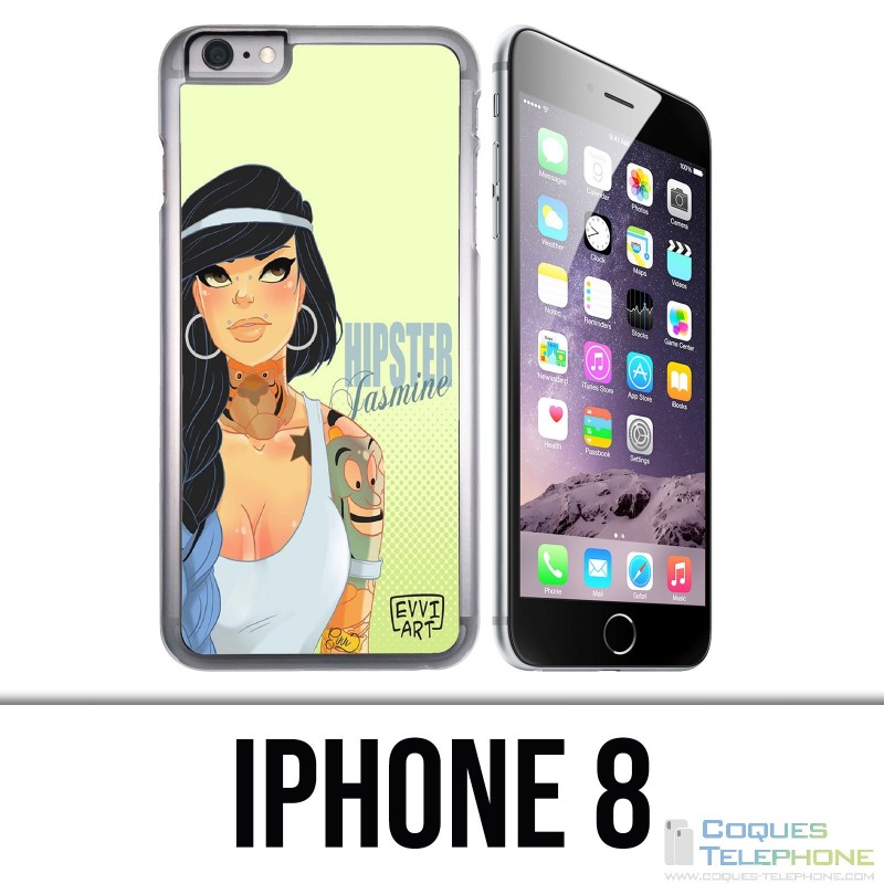 Coque iPhone 8 - Princesse Disney Jasmine Hipster