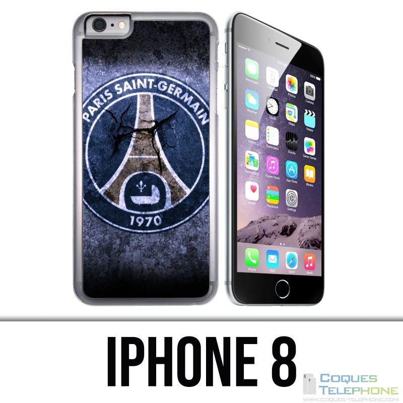 Custodia per iPhone 8 - Logo PSG Grunge