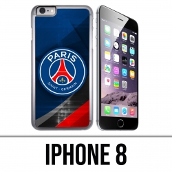 Custodia per iPhone 8 - Logo PSG in metallo cromato