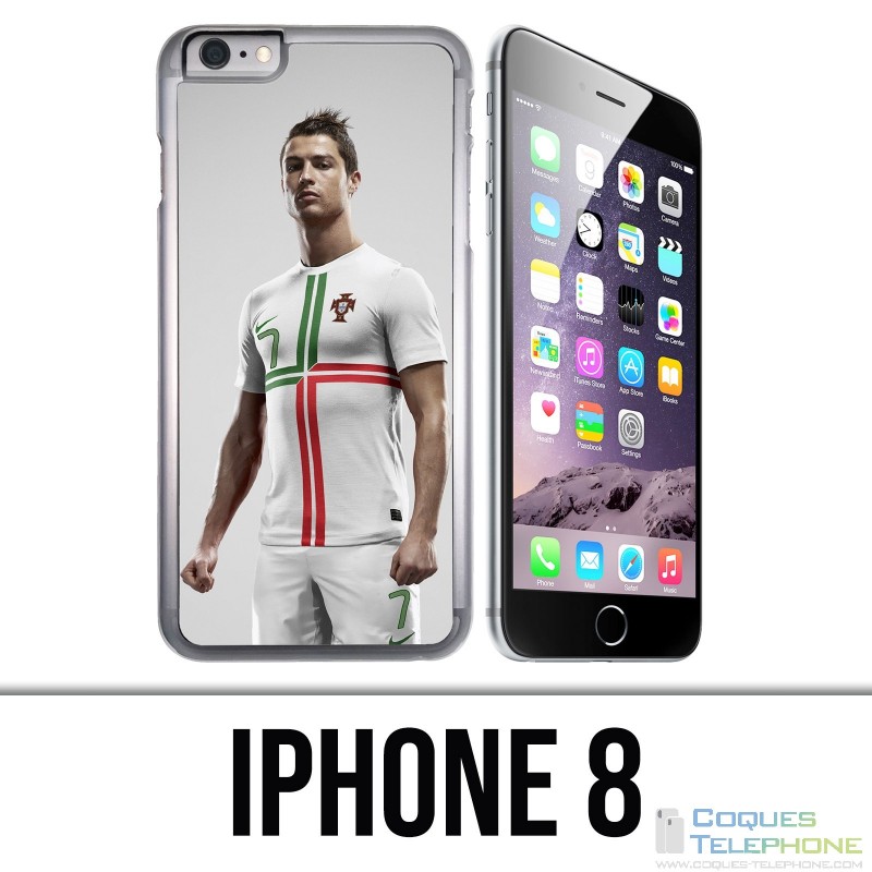 Coque iPhone 8 - Ronaldo Football Splash