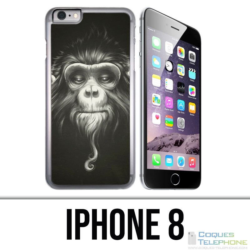 Coque iPhone 8 - Singe Monkey Anonymous