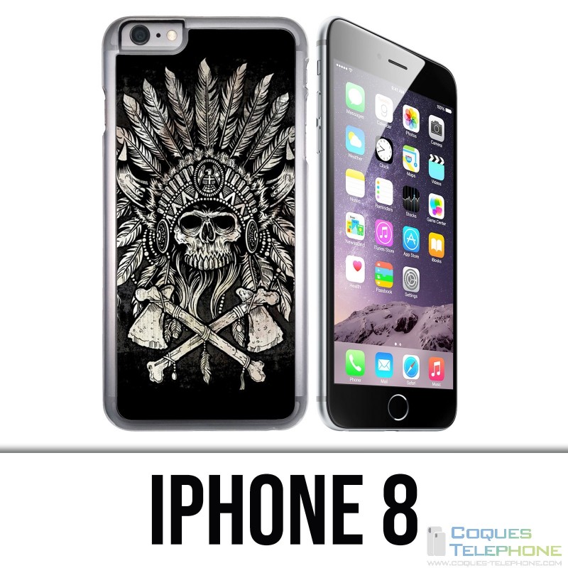 Coque iPhone 8 - Skull Head Plumes