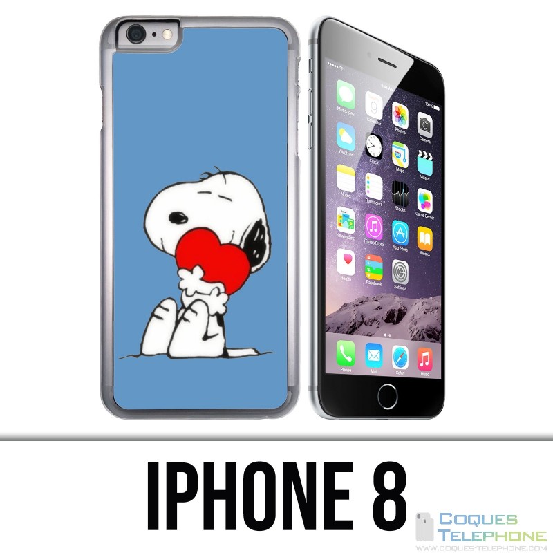 Coque iPhone 8 - Snoopy Coeur